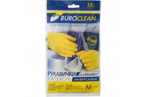 Рукавички гумові універсальні M, Buroclean