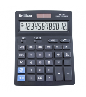Калькулятор 12 разрядов 140*176*45мм, Brilliant