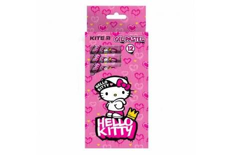 Пастель масляная цветная 12шт "Hello Kitty". Kite