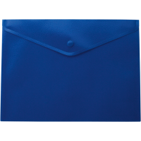 Папка-конверт А5 на кнопке пластиковая непрозрачная синяя, Buromax