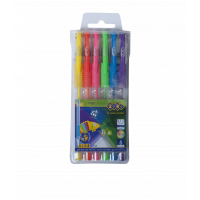 Набір гелевих ручок 6 кольорів Neon 0,7мм, Zibi