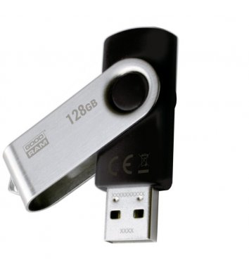Флеш-пам'ять 128GB Goodram USB UTS3 Twister Black