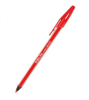Ручка масляная 0,7мм цвет чернил красный, Delta