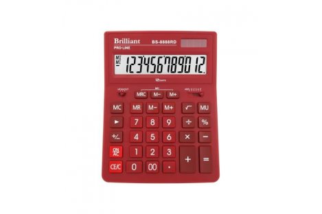 Калькулятор 12 разрядов 155*205*35мм, Brilliant