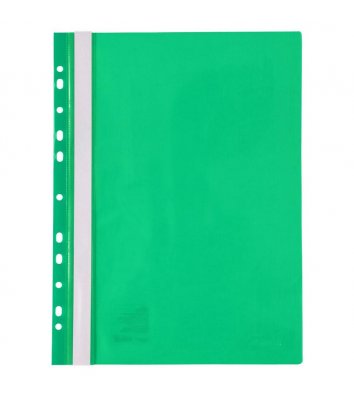 Папка-скоросшиватель А4 с перфорацией, фактура глянец зеленый, Axent