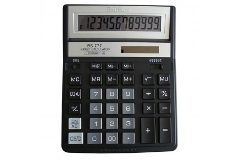 Калькулятор 12 разрядов 156*200*31мм, Brilliant