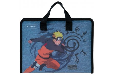 Портфель А4 пластиковий на блискавці 1 відділення "Naruto", Kite