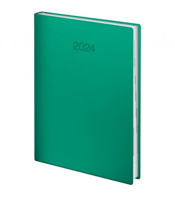 Ежедневник датированный А5 2024 Flex зеленый, Brunnen