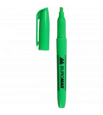 Маркер текстовий, колір чорнил зелений 2-4мм, Buromax