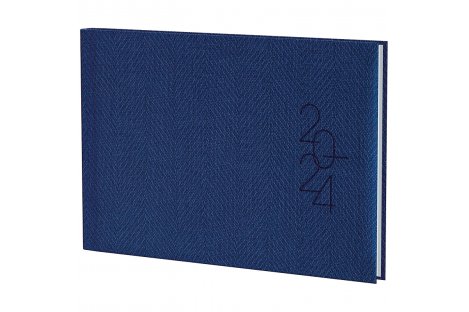 Еженедельник датированный А6 2024 карманный Tweed синий, Brunnen