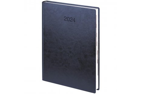 Ежедневник датированный А5 2024 Flex темно-синий, Brunnen
