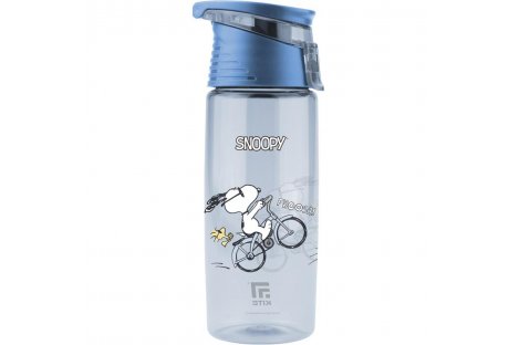 Бутылочка для воды, 550 мл Snoopy голубая, Kite