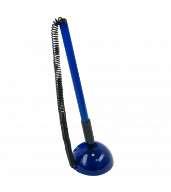 Ручка кулькова на підставці Blue Desk Pen, колір чорнил синій 0,7мм, Buromax