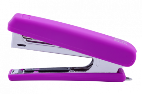 Степлер 12л скобы 10 пластиковый корпус фиолетовый Rubber Touch, Buromax
