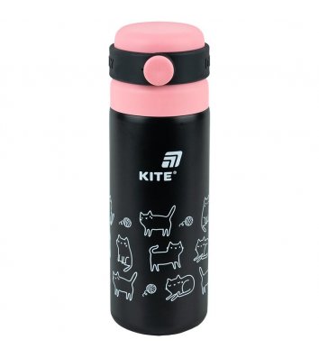 Термос 500 мл чорний, Kite