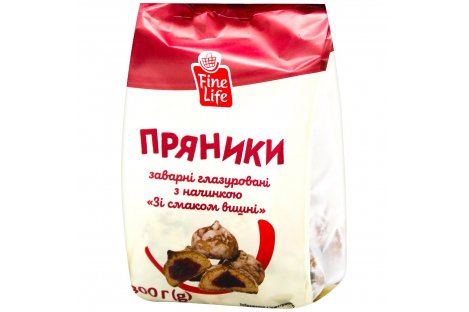 Пряники Fine Life Зі смаком вишні 300г Пряники Fine Life Зі смаком вишні 300г