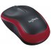 Миша комп'ютерна бездротова чорно-червона, Logitech M185 Wireless Mouse Red