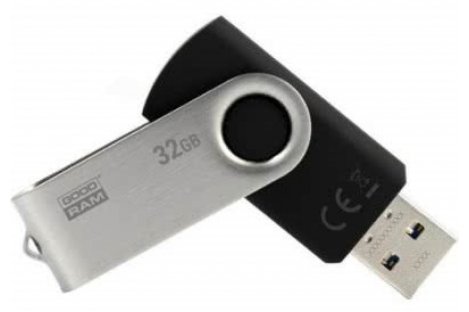 Флеш-пам'ять 32GB  Goodram Twister, корпус сріблясто-чорний