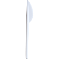Ножі одноразові пластикові білі 16см 100шт 1,75г, FF