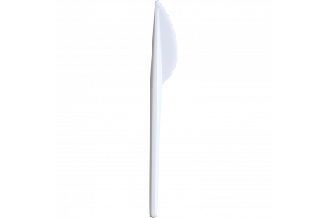 Ножи одноразовые пластиковые белые 16см 100шт 1,75г, FF