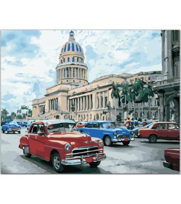 Живопись по номерам "Яркая Куба" 40*50см в коробке, ArtStory