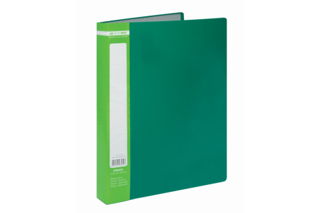 Папка А4 пластиковая с 60 файлами зеленая Jobmax, Buromax