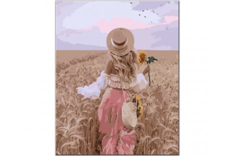 Живопись по номерам "Пшеничное поле" 40*50см в коробке, ArtStory