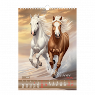 Календар A3 настінний на 2026 р "Horses", Buromax