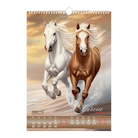 Календар A3 настінний на 2026 р "Horses", Buromax