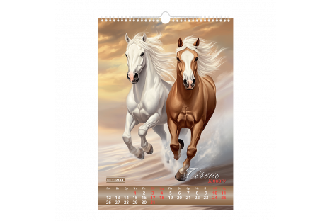 Календар A3 настінний на 2026 р "Horses", Buromax Календар A3 настінний на 2026 р "Horses", Buromax