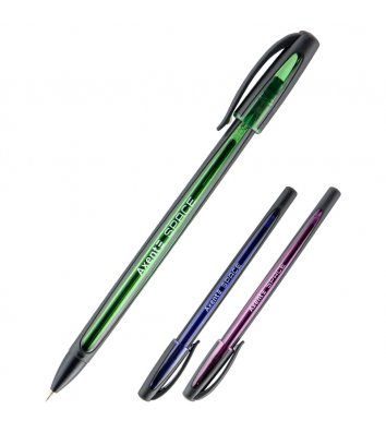 Ручка масляна Space, колір чорнил синій 0,7мм,  Axent