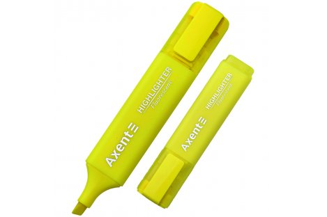 Маркер текстовий Highlighter, колір чорнил жовтий 1-5 мм, Axent