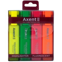 Набір текстових маркерів Highlighter 4 кольори, Axent