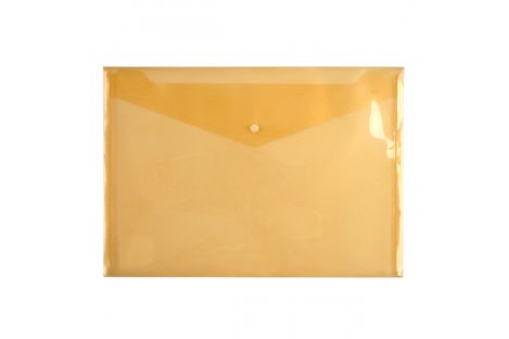 Папка-конверт А4 на кнопці пластикова прозора помаранчева, Axent