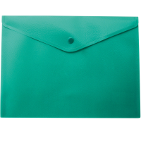 Папка-конверт А4 на кнопке пластиковая непрозрачная зеленая, Buromax
