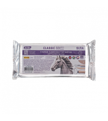 Глина для ліплення 1000 г біла "Classic", Zibi