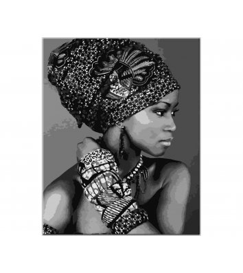 Живопись по номерам "Африканская красавица" 40*50см в коробке, ArtStory