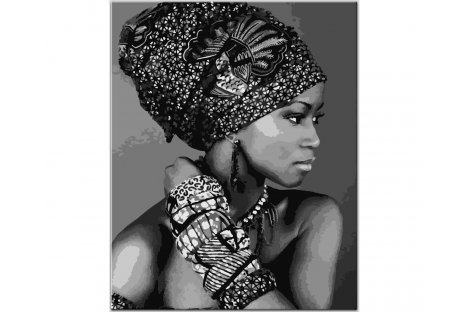 Живопись по номерам "Африканская красавица" 40*50см в коробке, ArtStory