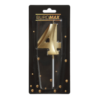 Свічка для торта "Цифра 4", Buromax