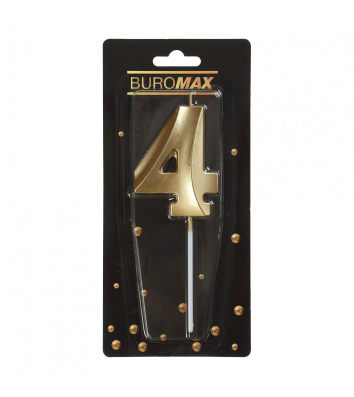 Свічка для торта "Цифра 4", Buromax