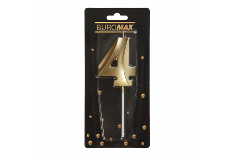 Свічка для торта "Цифра 4", Buromax