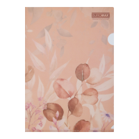 Папка-куточок А4 пластикова напівпрозора "Peach Arabeski" персикова, Buromax