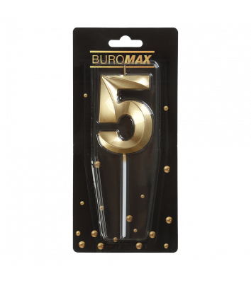 Свічка для торта "Цифра 5", Buromax