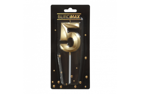 Свічка для торта "Цифра 5", Buromax