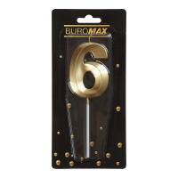 Свічка для торта "Цифра 6", Buromax