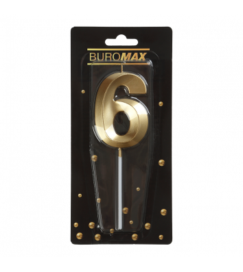 Свічка для торта "Цифра 6", Buromax