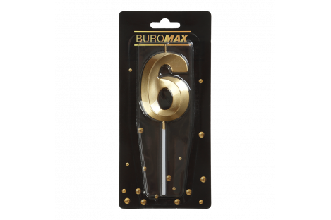Свічка для торта "Цифра 6", Buromax