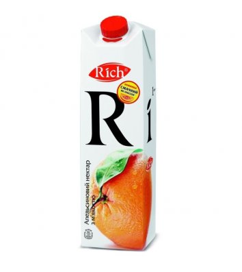 Нектар Rich 1л апельсиновый