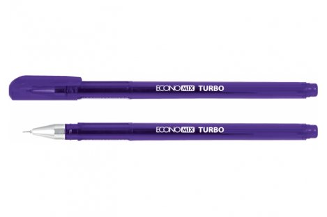 Ручка гелева Turbo, колір чорнил фіолетовий 0,5мм, Economix
