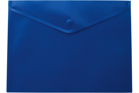 Папка-конверт А4 на кнопке пластиковая непрозрачная синяя, Buromax 